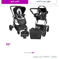 کالسکه دلیجان روما نو تمیز دوبار استفاده شده|اسباب و اثاث بچه|قم, انسجام|دیوار