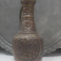 مجمع مسی پارچ سماور زغالی ورشو بروجرد و روسی کاسه|کلکسیون اشیاء عتیقه|رودهن, |دیوار