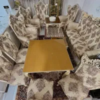 مبل۷نفره میز ناهارخوری۴نفره جلومبلی و میزعسلی