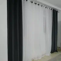 فروش دو عدد پنل پرده مخمل گارنت کارکرده