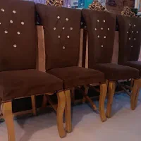 8عددصندلی نشیمن کاملن خوب وسالم. ولی پایه ها لق|میز و صندلی غذاخوری|باوی, |دیوار