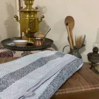 حوله استخری راه‌راه پنبه‌ای نرم‌گیاه