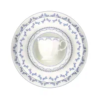 سرویس ۱۰۳ پارچه گل سرمه ای زرین