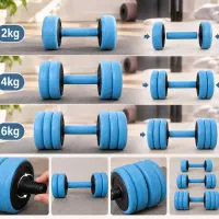 دمبل قابل تنظیم ۲ تا ۶ کیلویی کم‌جا و شیک