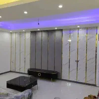کاغذدیواری و نقاشی و کناف و نورپردازی
