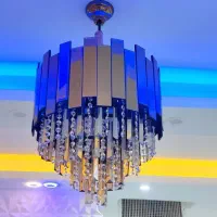 لوستر کریستالی شامپاینی ۵۵ سانت در حد نو ۱۰ شاخه