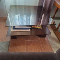 میز جلو مبلی شیشه و چوب|مبلمان خانگی و میز عسلی|رویان, |دیوار