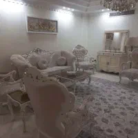 مبل استیل 7 نفره به همراه میز ناهار خوری 8 نفره