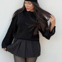 ست کلاه و کراپ بافت ترک|لباس|بیجار, |دیوار