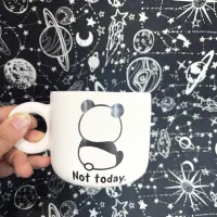 ماگ سرامیک سفید طرح پاندا