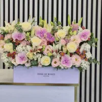 باکس گل خاص ارکیده یاسی کد ۱۳۹۲ گلاریس