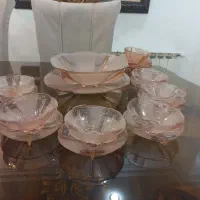 سرویس کریستال قدیمی صورتی