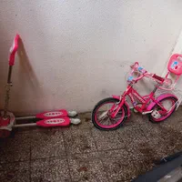 دوچرخه و اسکوتر دخترانه صورتی