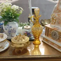 ساعت و پارچ و کشکول برنجی انتک قدیمی