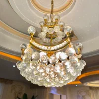 لوستر  کریستالی ۶ شعله|لوستر و چراغ آویز|پاکدشت, پاکدشت (مامازند)|دیوار