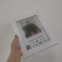 قاب عکس موزیکال / طراحی چهره سیاه قلم