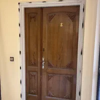 درب تمام چوب همراه با محافظ اهنیه ۸ میل