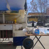 .فروش گاری آبی رنگ برای ساندویج فروشی .فوری.