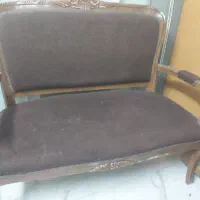 مبل دونفره کارکرده پارچه ای