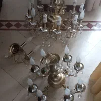 لوستر قدیمی برنز با روکش طلایی