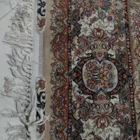 جفت فرش ماشینی ۶ متری ابریشم گونه طرح دست بافت|فرش|اهر, |دیوار
