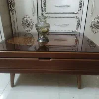 میزجلومبلی همراه باشیشه با۳عسلی درسه سایزمختلف