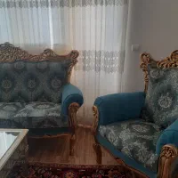 مبل ۹ نفره چوب راش و بوفه|مبلمان خانگی و میز عسلی|بناب, |دیوار
