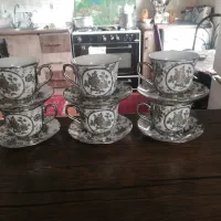 فنجان نعلبکی چینی ایتالیایی چای خوری|ظروف سرو و پذیرایی|گرگان, |دیوار