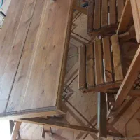 میز و صندلی چوبی|میز و صندلی غذاخوری|قشم, |دیوار