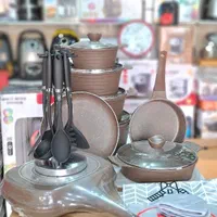ست قابلمه و تابه چدن 24 پارچه با روکش نچسب