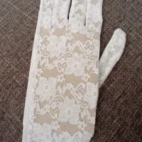 دستکش زنانه گیپور رنگ سفید