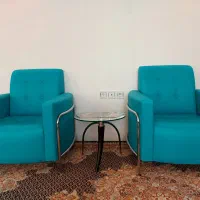 مبل چرمی با پایه استیل