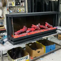 تولیدی شومینه برقی شومینه گازی زیر TV دکوراتیو lcd|بخاری، هیتر، شومینه|یاسوج, |دیوار