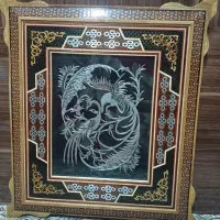 تابلو مس قلم زنی و خاتم کاری هنر دست