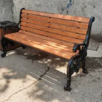 نیمکت فلزی پارکی / نیمکت فلزی و چوب پلاست