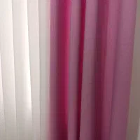 پرده حریر باپنل صورتی (کنفی) به همراه زیر پرده|پرده، رانر، رومیزی|آمل, |دیوار