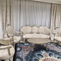 مبل ۹نفره  چوب  به همراه ناهارر خوری ۸ نفره