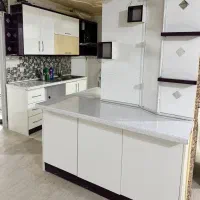 کابینت های گلس به همراه هود و سینک