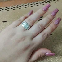 حلقه نقره 925 عیناً مشابه طلا سنگین وزن آبکاری طلا
