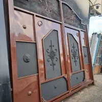 درب بزرگ محکم روباز دروازه ۳.۵ متری حیاط پارکینگ