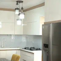 کابینت کرم بیانکو و نسکافه ای براق پینترستی