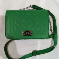 کیف سبز ومشکی بزرگ