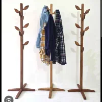 چوب لباسی چوبی طرح برگ