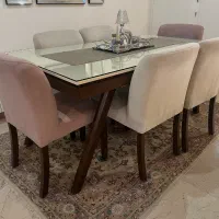 میز نهار خوری ۶ نفره میز جلو مبلی و ۲عسلی