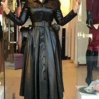 مانتو چرم بلند