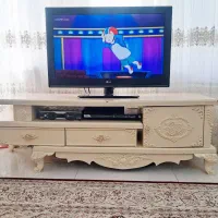 میز تلویزیون چوبی دوتیکه