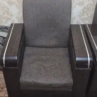 مبل ۷ نفره چرم و چوب درجه