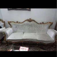 مبل سلطنتی۹نفره همراه جلومبلی وعسلی