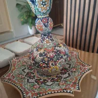 گلدان و بشقاب میناکاری شده