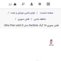 فلش آبی رنگ با جاسوئیچی تک شاخ گم شده